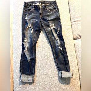 Dark Denim - ripped